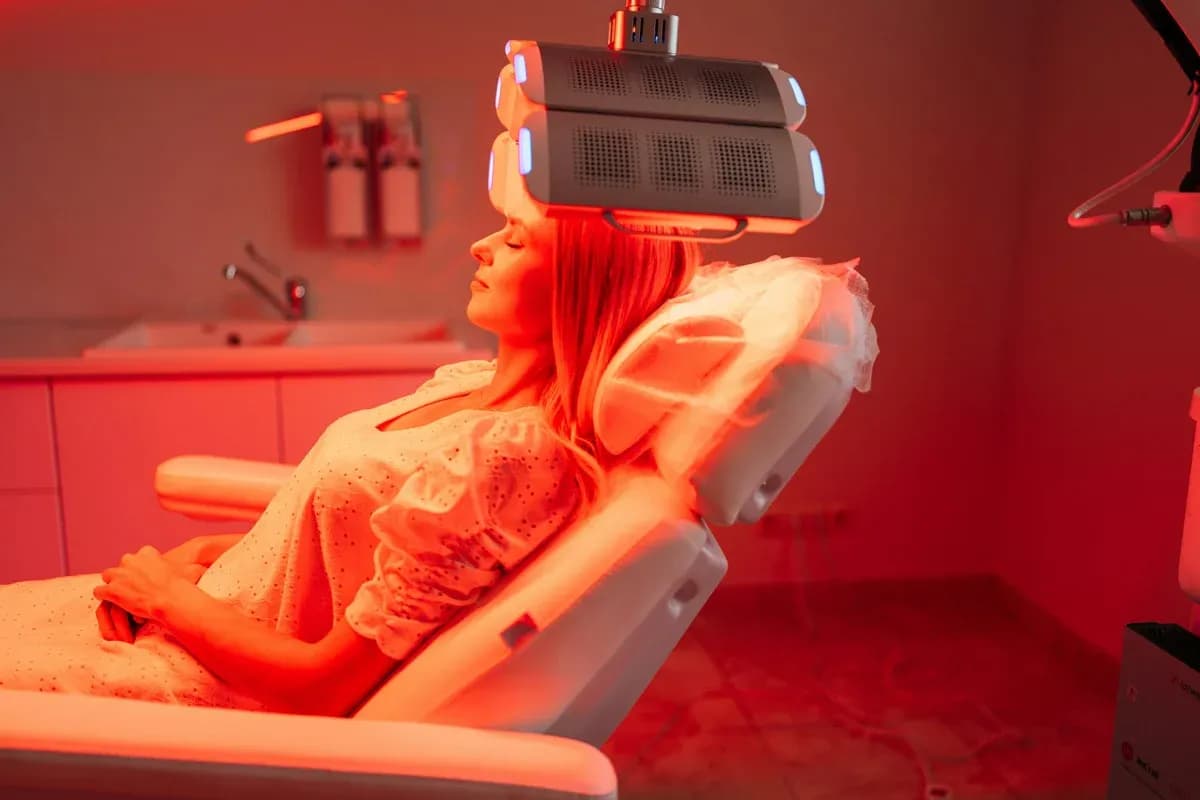 LED terapija crvenim svjetlom u kozmetičkom salonu