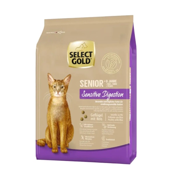 Select Gold Cat Sensitive Digestion Senior perad s rižom: Product review