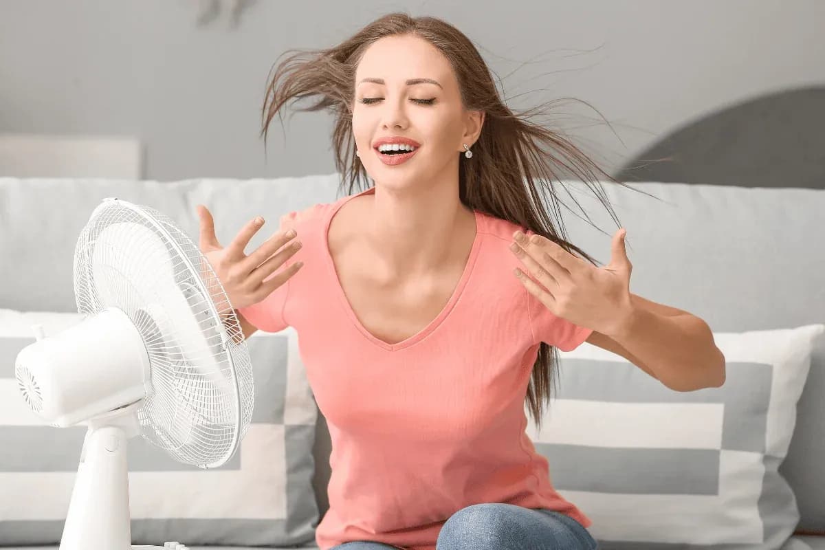 Slečna kod ventilatora